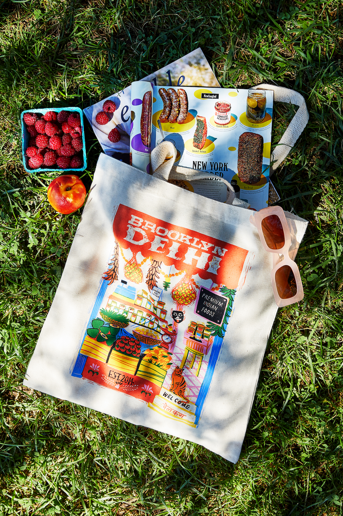 Illustrated Market Tote Bag