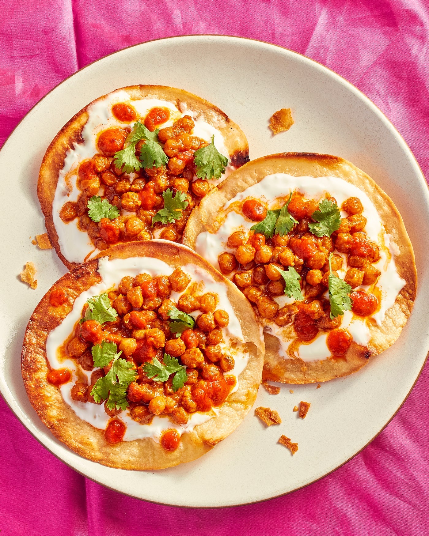 Chickpea Tikka Masala Tostadas