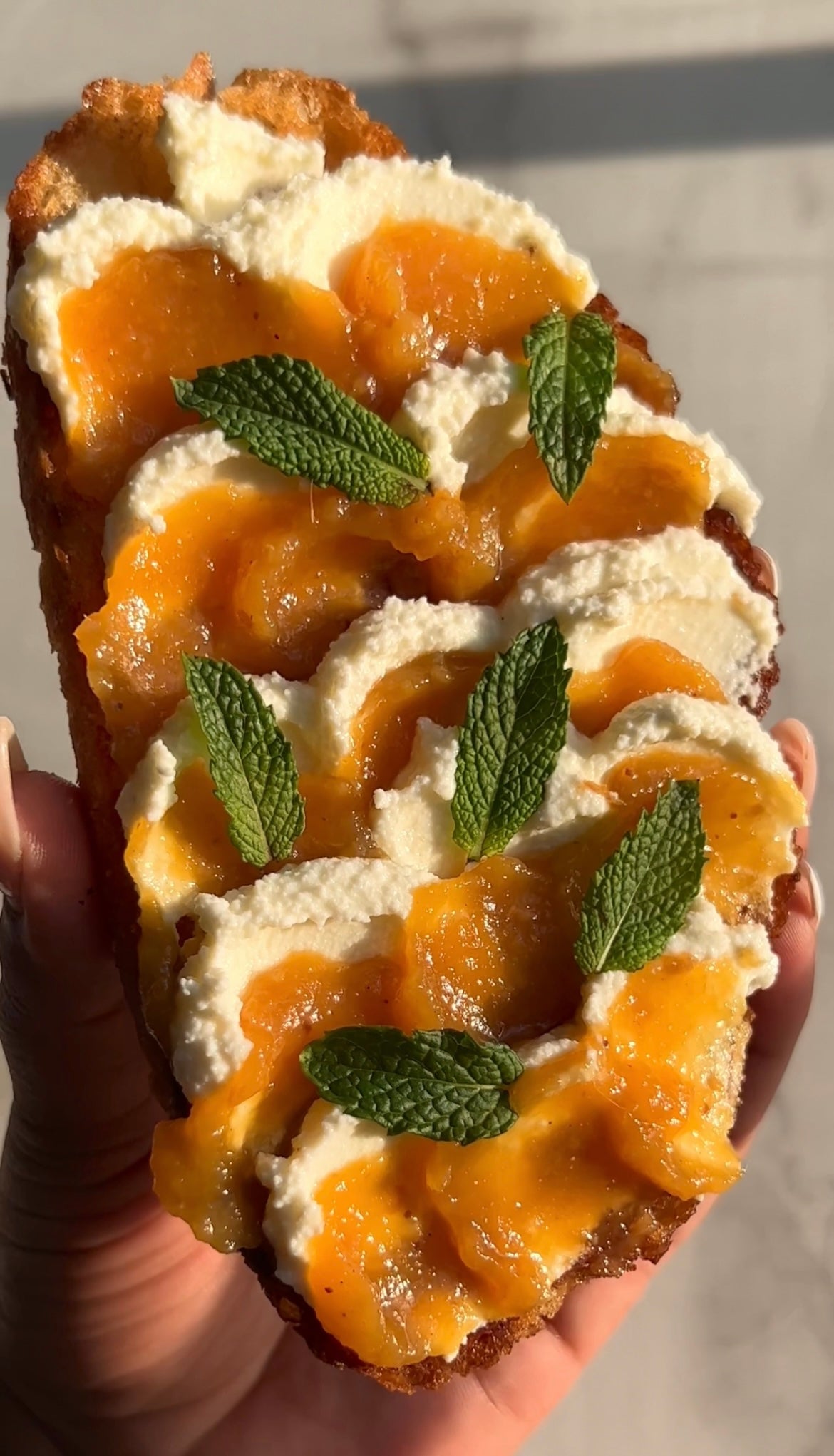 Mango Chutney and Ricotta Toast