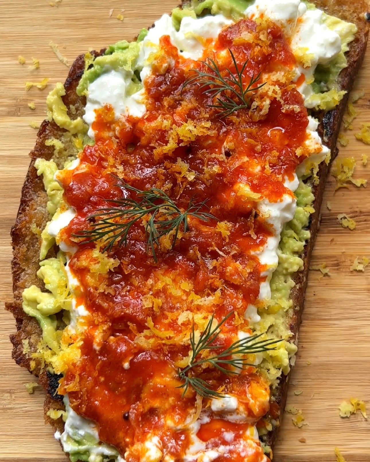 Cottage Cheese Toast with Tomato Achaar