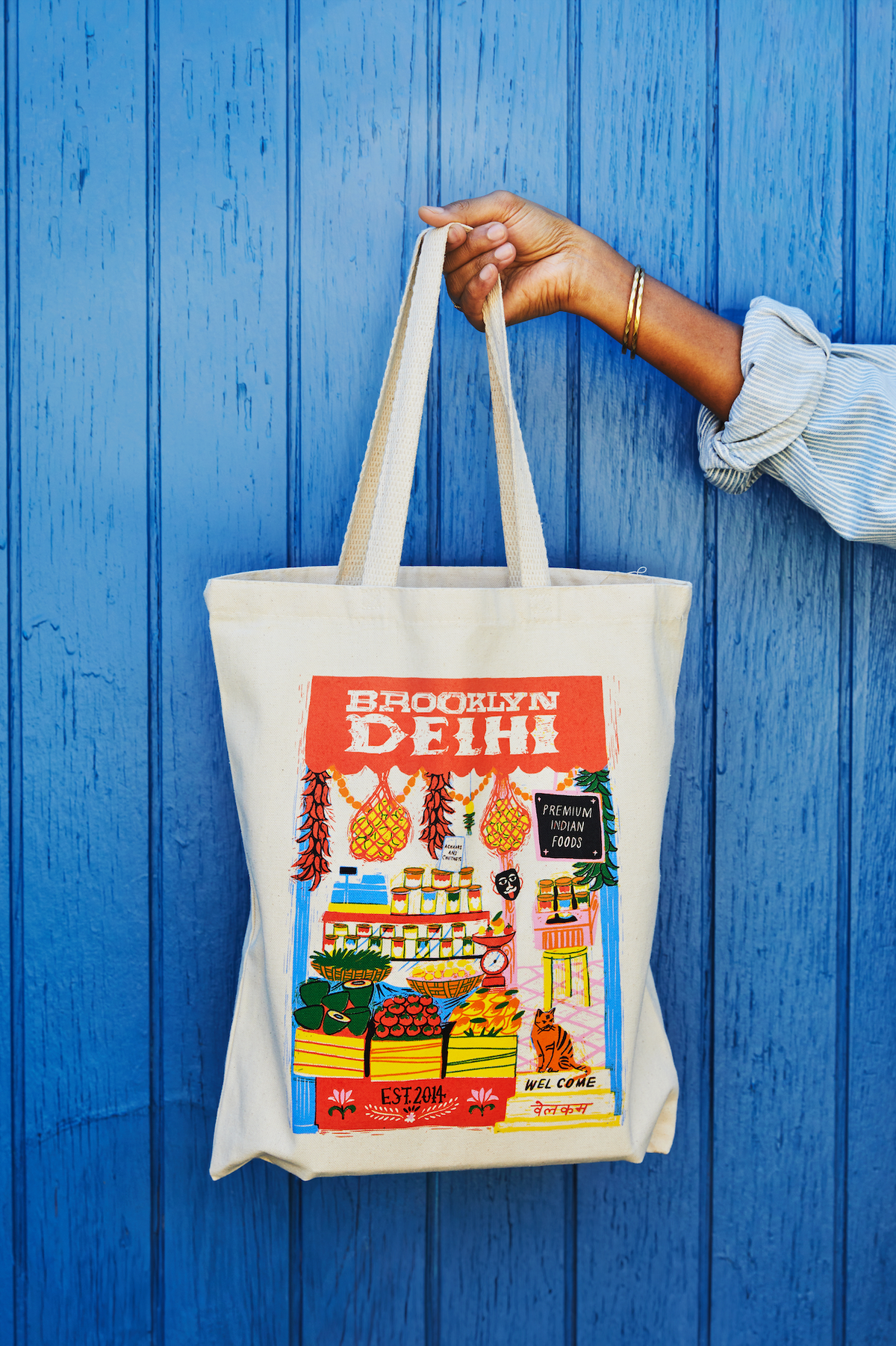 Illustrated Market Tote Bag