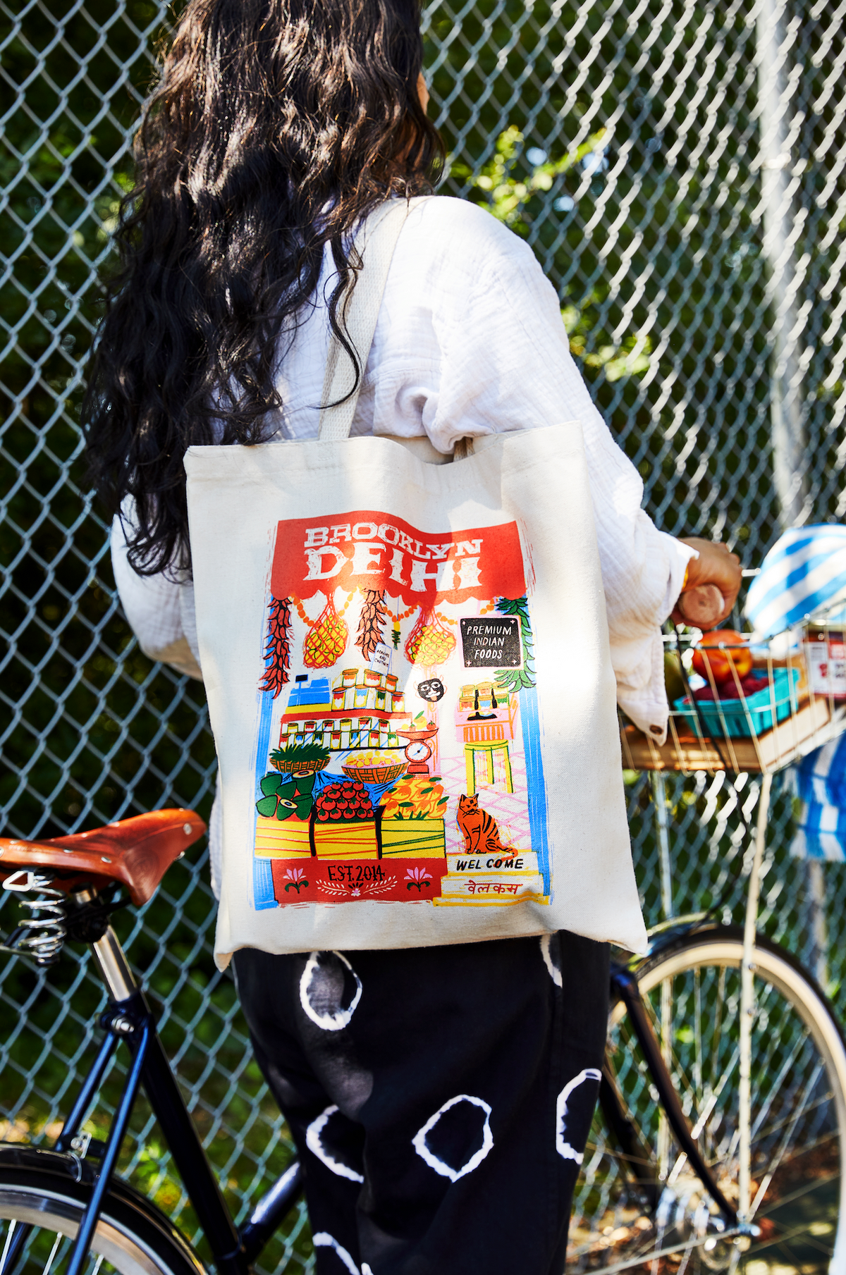 Illustrated Market Tote Bag